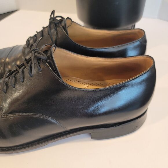 Johnston and Murphy Mens Black Dress Shoe Lace Up Leather Size 13 D/B - Picture 16 of 16